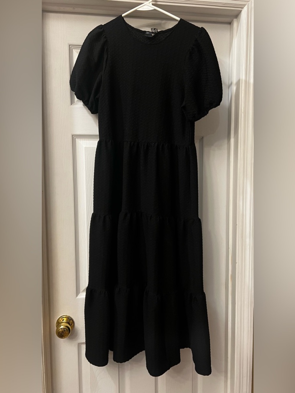 ASOS Classic Black Tiered Midi Dress